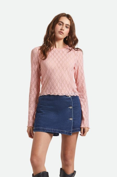 Dolly Slim L/S Knit T-Shirt - Mellow Rose