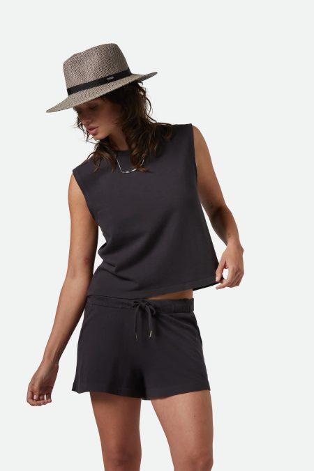 Carefree Organic Garment Dyed Muscle Tank - Black