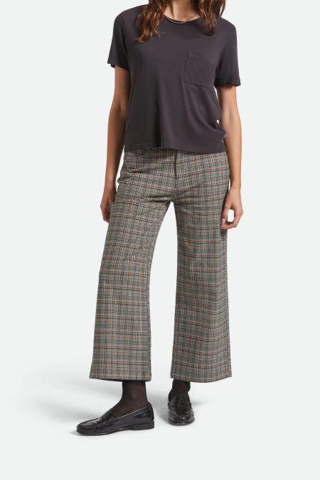 Margo Cropped 5-Pocket Pant - Multi Stripe/Plaid
